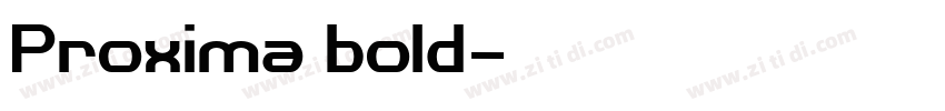 Proxima bold字体转换